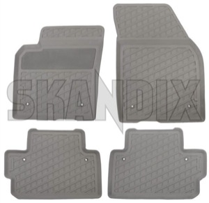 SKANDIX Shop Volvo Ersatzteile: Fußmattensatz Gummi grau bestehend