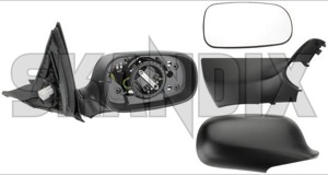 Outside mirror right  (1041288) - Saab 9-5 (-2010) - outside mirror right Own-label actuator adjustment automatic be cap cover covering dipswitch electric electronically foldable for glass heatable memory mirror not painted right to with without