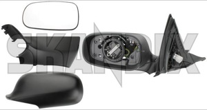 Outside mirror left  (1041289) - Saab 9-5 (-2010) - outside mirror left Own-label actuator adjustment automatic be cap cover covering dipswitch electric electronically foldable for glass heatable left memory mirror not painted to with without