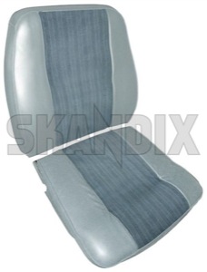 Upholstery Front seat Seat surface Back rest grey blue Kit for one Seat  (1041382) - Volvo 120 130 - upholstery front seat seat surface back rest grey blue kit for one seat Own-label 139 204 139204 139 204 405 193 405193 405 193 back backrest blue cushion for front grey kit lower one rest seat seatback seats surface upper