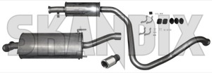 Exhaust system, Stainless steel from Intermediate pipe  (1041453) - Saab 9-3 (-2003) - exhaust system stainless steel from intermediate pipe ferrita Ferrita abe  abe  6 addon add on certification exposed from general guarantee intermediate material pipe round single single  stainless steel tailpipe with without years