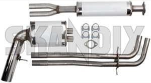 Sports silencer set Stainless steel from Catalytic converter  (1041703) - Volvo V70 P26 (2001-2007) - sports silencer set stainless steel from catalytic converter Own-label 100 100mm awd catalytic checked compulsory converter etype e type exhaust for from mm not one pipe registration round single single  stainless steel vehicles with without