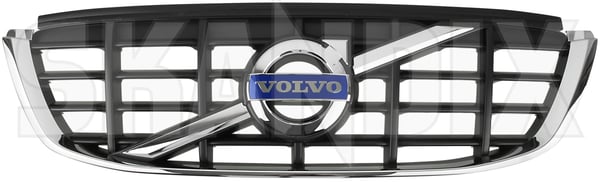 Gitter, Kühlergrill mit Emblem 31290999 (1041885) - Volvo XC60 (-2017) - Keywords: frontgrille gitter gitter kuehlergrill mit emblem grille kuehlergrille kuelergril kuelergrill xc60 Original chrom emblem fahrzeuge fuer kollisionswarnsystem mit modell nicht ohne rdesign r design schwarz