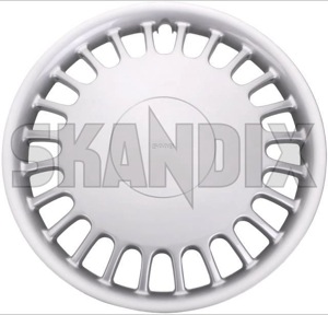 Wheel cover silver 15 Inch for Steel rims Piece 8972663 (1042162) - Saab 900 (-1993), 9000 - hub caps rim trim wheel caps wheel cover wheel cover silver 15 inch for steel rims piece wheel trim Genuine saab  saab  15 15inch for inch material piece plastic rims silver steel synthetic