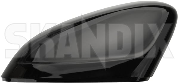 Cover cap, Outside mirror left black 39853089 (1042197) - Volvo C30, C70 (2006-), S40 (2004-), S60 (-2009), V50 - Keywords: cover cap outside mirror left black mirrorblinds mirrorcovers Genuine 019 black left painted