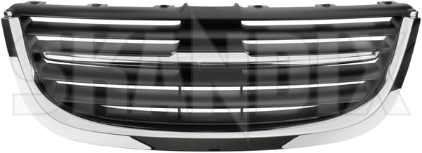 Gitter, Kühlergrill mitte 12758672 (1042737) - Saab 9-5 (-2010) - Keywords: 95 95 9 5 9600 frontgrille gitter gitter kuehlergrill mitte grille kuehlergrille kuelergril kuelergrill Original chrom mitte mittig schwarz zentral zentriert