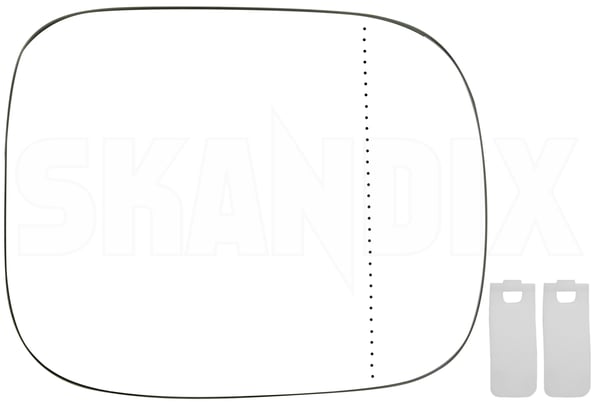 Mirror glass, Outside mirror right 31297396 (1043046) - Volvo XC70 (2008-), XC90 (-2014) - Keywords: mirror glass outside mirror right Genuine heatable right