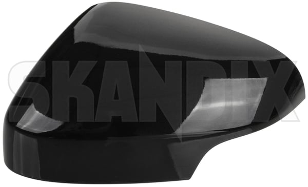 Cover cap, Outside mirror left black 39998673 (1043165) - Volvo C70 (2006-), S40, V50 (2004-) - ОЕ-Numbers: 39987559 - Keywords: cover cap outside mirror left black mirrorblinds mirrorcovers Genuine 019 black left painted