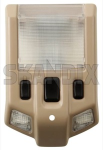 Interior light with Map light 9463068 (1043216) - Volvo 700, 900 - courtesy lamps dome lights interior light with map light Genuine beige light map with