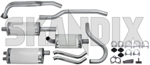 Exhaust system, Stainless steel from Manifold  (1043229) - Volvo P1800, P1800ES - 1800e exhaust system stainless steel from manifold p1800e simons Simons addon add on bent double double double  from manifold material stainless steel tube with
