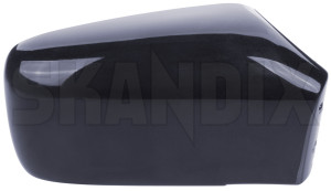 Cover cap, Outside mirror right black metallic 30819634 (1043272) - Volvo S40, V40 (-2004) - cover cap outside mirror right black metallic mirrorblinds mirrorcovers Genuine 332 black drive for hand left lefthand left hand lefthanddrive lhd metallic painted right vehicles