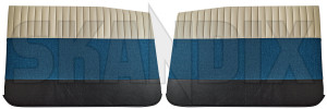 Interior door panel front black grey turquoise Kit for both sides  (1043707) - Volvo 120 130 - covering covers door cards interior door panel front black grey turquoise kit for both sides upholstery Own-label 18 114 18114 18 114 black both drivers for front grey kit left passengers right side sides turquoise