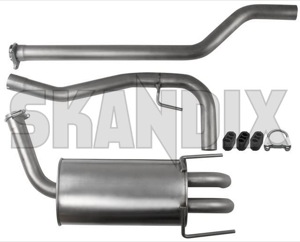 Exhaust system, Stainless steel from Soot-/ Particle Filter  (1043782) - Saab 9-3 (2003-) - exhaust system stainless steel from soot  particle filter exhaust system stainless steel from soot particle filter ferrita Ferrita abe  abe  6 addon add on certification compulsory filter from general guarantee hidden material particle registration soot soot  stainless steel tailpipe with without years