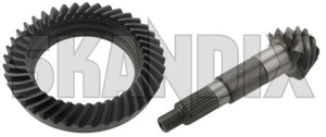 Pinion and crown wheel, Differential 4,56:1 273127 (1044154) - Volvo 120, 130, 220, 140, 164, 200, 700, P1800, P1800ES - 1800e bevel gear p1800e pinion and crown wheel differential 4 56 1 pinion and crown wheel differential 4561 r-sport RSport R Sport 4,56 4561 4 56 1 axle m1030 m30 rearaxle rearaxledifferential spicer spiceraxle spicerdifferential spicerrearaxle spicerrearaxledifferential system