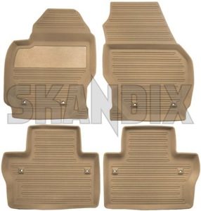 SKANDIX Shop Volvo parts: Floor 4 39807572 pieces of (1044536) accessory brown Rubber consists mats