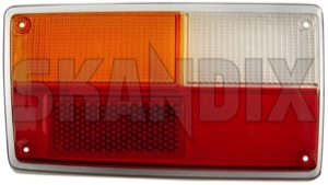 Lens, Combination taillight left 1214759 (1044957) - Volvo 140, 164, 200 - backlightlens lens combination taillight left scatter glass taillamplens taillightlens Own-label cibie left silver system whiteorangered white orange red