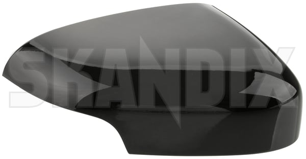 Cover cap, Outside mirror right black 39850592 (1044995) - Volvo C30, C70 (2006-), S40 (2004-), S60 (-2009), V50, V70 P26 (2001-2007) - ОЕ-Numbers: 39894911 - Keywords: cover cap outside mirror right black mirrorblinds mirrorcovers Genuine 019 black painted right