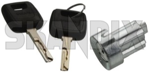 Lock cylinder, Ignition lock 30803270 (1045839) - Volvo S40, V40 (-2004) - lock cylinder ignition lock locking cylinder Genuine 2 keys with