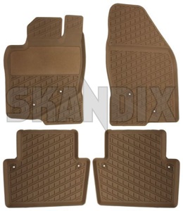 SKANDIX Shop Volvo parts: Floor accessory mats Rubber beige consists of 4  pieces 39998304 (1046801)