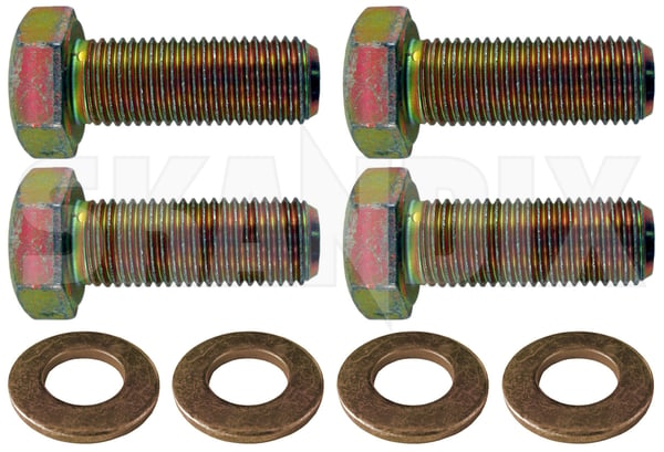 Screw/ Bolt Engine mounting Kit 3293080 (1046939) - Volvo 300 - Keywords: screw bolt engine mounting kit screwbolt engine mounting kit Own-label engine galvanzied kit mounting yellow