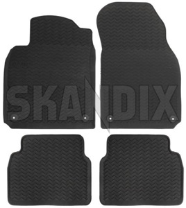 Floor accessory mats Rubber black consists of 4 pieces 32026015 (1047456) - Saab 9-3 (2003-) - floor accessory mats rubber black consists of 4 pieces Genuine 4 black consists drive for four hand left lefthand left hand lefthanddrive lhd of pieces rubber vehicles