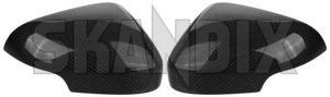 Cover cap, Outside mirror carbon look black Upgrade kit for both sides  (1047507) - Volvo C30, C70 (2006-), S40, V50 (2004-), S80 (2007-), V40 (2013-), V40 CC, V70 (2008-) - cover cap outside mirror carbon look black upgrade kit for both sides mirrorblinds mirrorcovers Own-label black both carbon drivers electronically foldable for kit left look material not passengers plastic right side sides synthetic upgrade usa without