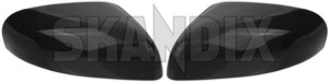 Cover cap, Outside mirror carbon look black Upgrade kit for both sides  (1047514) - Volvo S60 (-2009), S80 (-2006), V70 P26 (2001-2007) - cover cap outside mirror carbon look black upgrade kit for both sides mirrorblinds mirrorcovers Own-label black both carbon drivers electronically foldable for kit left look material not passengers plastic right side sides synthetic upgrade