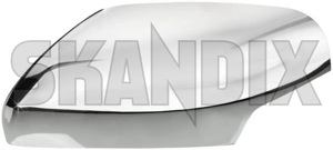 Cover cap, Outside mirror left chrome  (1047519) - Volvo C70 (2006-), S40, V50 (2004-) - cover cap outside mirror left chrome mirrorblinds mirrorcovers Own-label chrome left