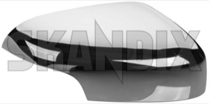 Cover cap, Outside mirror right chrome  (1047523) - Volvo C30, S40 (2004-), S60 (-2009), V50, V70 P26 (2001-2007) - cover cap outside mirror right chrome mirrorblinds mirrorcovers Own-label chrome right usa without