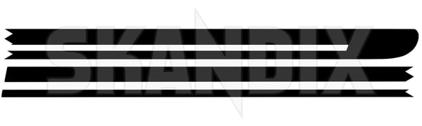 Adhesive foil Decorative foil Body front left 1321696 (1047554) - Volvo 700 - Keywords: adhesive foil decorative foil body front left adhesive tape foiltape selfadhesive foil tapefoil Genuine black body decorative foil front left