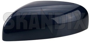 Cover cap, Outside mirror left nautic blue pearl 39979043 (1047808) - Volvo S60 (-2009), S80 (-2006), V70 P26 (2001-2007) - cover cap outside mirror left nautic blue pearl mirrorblinds mirrorcovers Genuine 417 blue electronically foldable left nautic not painted pearl