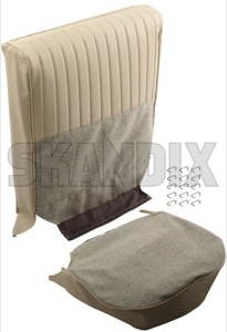 Upholstery Front seat Seat surface Back rest grey-white Kit for one Seat  (1047907) - Volvo 120 130 - upholstery front seat seat surface back rest grey white kit for one seat upholstery front seat seat surface back rest greywhite kit for one seat Own-label 14 112 14112 14 112 back backrest cushion for front greywhite grey white kit lower one rest seat seatback seats surface upper