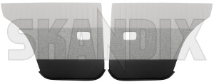 Interior door panel rear grey black-white Kit for both sides  (1047911) - Volvo 120 130 - covering covers door cards interior door panel rear grey black white kit for both sides interior door panel rear grey blackwhite kit for both sides upholstery Own-label 138 203 138203 138 203 blackwhite black white both drivers for grey kit left passengers rear right side sides