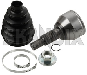 Joint kit, Drive shaft front outer 13296187 (1048053) - Saab 9-5 (2010-) - axlejointkit driveaxlejointkit driveshaftheadjointkit halfaxlejointkit halfshaftjointkit headjointkit joint kit drive shaft front outer Own-label axle boot clamps for front nut outer stub with