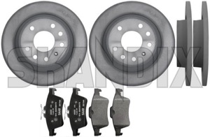 Brake disc Rear axle non vented Kit for both sides  (1048081) - Saab 9-3 (2003-) - brake disc rear axle non vented kit for both sides brake rotor brakerotors rotors Genuine 15 15inch 278 278mm awd axle ba both brake drivers for inch kit left mm non pads passengers rear right side sides solid vented with without
