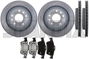 Brake disc Rear axle vented Kit for both sides  (1048082) - Saab 9-3 (2003-) - brake disc rear axle vented kit for both sides brake rotor brakerotors rotors Genuine 16 16inch 292 292mm awd axle bb both brake drivers for inch kit left mm pads passengers rear right side sides vented with without
