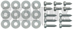 Screw kit, Mud flap front for both sides  (1048138) - Volvo 140, 164 - screw kit mud flap front for both sides skandix SKANDIX both drivers for front kit left passengers right side sides