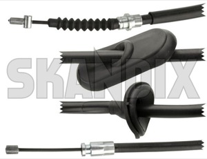 Cable, Park brake fits left and right 12843729 (1048310) - Saab 9-3 (2003-) - brake cables cable park brake fits left and right handbrake cable parking brake Own-label and fits left right