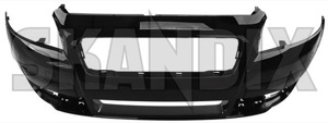 Bumper cover front painted black stone 39885348 (1048422) - Volvo C30 - bumper cover front painted black stone Genuine 019 black cleaning for front headlamp painted stone system vehicles without
