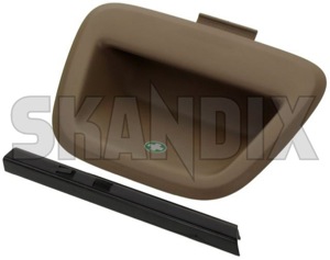 Handle, Boot floor brown 39813515 (1048636) - Volvo V60 (2011-2018), V70, XC70 (2008-), XC60 (-2017), XC90 (-2014) - floor hatch handle grip recess handle boot floor brown trap door handle trunk floor handle Genuine aid brown first symbol with