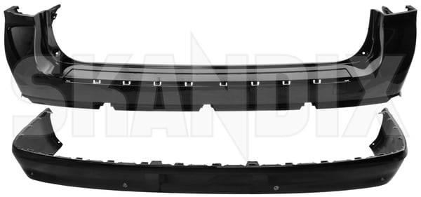 Bumper cover painted black 39887545 (1049123) - Volvo V70 (2008-) - Keywords: bumper cover painted black skirts Genuine 019 aid black colour exhaust for matching painted parking pipe pipes recesses round spoiler two vehicles with