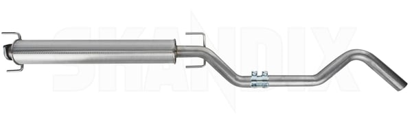 Mittelschalldämpfer geteilte Ausführung 33463331 (1049159) - Saab 9-5 (-2010) - ОЕ-Nummern: 32017518, 32019362, 4753745, 5322714 - Keywords: 95 95 9 5 9600 auspufftopf mittelschalldaempfer geteilte ausfuehrung mitteltopf resonator schalldaempfer Hausmarke ausfuehrung geteilte haelfte halbiert montagesatz ohne