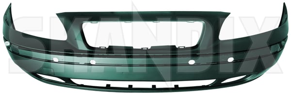 Bumper cover front painted scarab green metallic 9479695 (1049219) - Volvo V70 P26 (2001-2007) - Keywords: bumper cover front painted scarab green metallic front bumper skirts Genuine 447 cleaning foglights for front green headlamp metallic painted scarab system vehicles with without