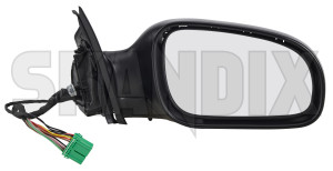 Outside mirror right 30634920 (1049361) - Volvo S60 (-2009), V70 P26, XC70 (2001-2007) - outside mirror right Own-label actuator adjustment be cap cover covering electric electronically foldable folding for glass heatable light memory mirror motor outside painted right to with