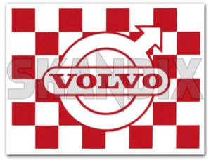 Sticker Racing red-white  (1049452) - Volvo universal - decals label sticker racing red white sticker racing redwhite vp autoparts VP Autoparts 105 105mm 80 80mm mm racing redwhite red white