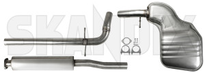 Exhaust system, Stainless steel from Catalytic converter  (1050196) - Volvo S60 (-2009) - exhaust system stainless steel from catalytic converter ferrita Ferrita abe  abe  6 catalytic certification clamp compulsory converter exhaust exposed for from general guarantee mounts mounts  one pipe registration round rubber screws seal silencer single single  stainless steel tailpipe vehicles with without years