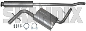 Exhaust system, Stainless steel from Catalytic converter  (1050197) - Volvo S60 (-2009) - exhaust system stainless steel from catalytic converter ferrita Ferrita abe  abe  6 bifuel bi fuel catalytic certification clamp compulsory converter for from general guarantee mounts mounts  pipe registration round rubber seal silencer single single  stainless steel vehicles with without years