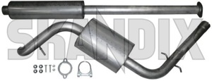 Exhaust system, Stainless steel from Catalytic converter  (1050220) - Volvo S80 (-2006) - exhaust system stainless steel from catalytic converter ferrita Ferrita abe  abe  6 catalytic certification clamp compulsory converter from general guarantee hidden mounts mounts  pipe registration rubber screws seal silencer stainless steel tailpipe with without years