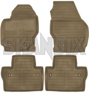 Floor accessory mats Rubber brown consists of 4 pieces 39807566 (1050363) - Volvo S80 (2007-) - floor accessory mats rubber brown consists of 4 pieces Genuine 2x1x 4 brown consists drive for four grommets hand left lefthand left hand lefthanddrive lhd of pieces round rubber vehicles