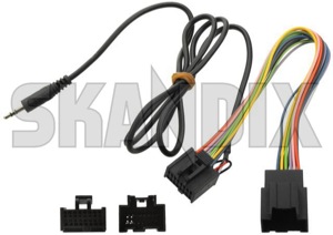 Adapter harness Radio AUX Adapter external audio source  (1050389) - Saab 9-5 (-2010) - adapter harness radio aux adapter external audio source skandix SKANDIX 3,5 35 3 5 adapter audio aux external jack mm plug radio source
